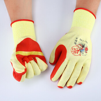手套劳保耐磨工作软胶片胶皮防滑加厚劳动钢筋劳工地男 牛郎星nl198黄