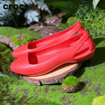 卡骆驰crocs洞洞鞋女款一脚蹬沙滩凉拖鞋夏季防滑凉鞋女鞋1红色w83839
