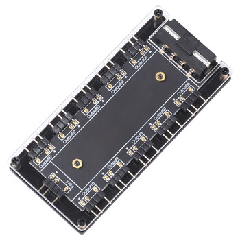 连拓 ARGB显卡灯光集线器 散热器神光同步转接板 适用机箱风扇水冷散热器神光同步 10位分线器