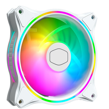 酷冷至尊(CoolerMaster)MasterFan MF120 HALO 白色版ARGB机箱风扇(均衡型风扇/ARGB灯效/吸音降噪)