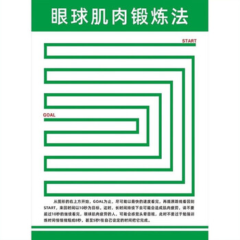 视力训练图远视表眼肌训练运动增视图眼操自粘墙贴纸眼球肌肉锻炼法特