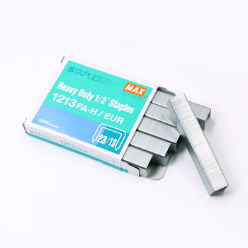 MAX美克司加厚大号订书钉 穿透力强不易卡钉1000枚/盒 重型大码订书机适用23/13 1213FA-H