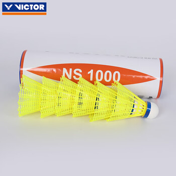 威克多(VICTOR)胜利塑料 6只装训练室外尼龙羽毛球77速NS-1000 2桶装(黄+白) 威克多(VICTOR)胜利塑料 6只装训练室外尼龙羽毛球77速NS-1000 2桶装(黄+白)