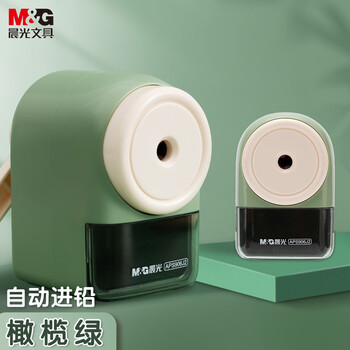 晨光(M&G)文具手摇卷笔刀自动进铅小学生转笔刀削笔刀铅笔刀铅笔削笔器学习用品 绿APS906M3开学文具
