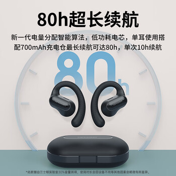 兰士顿蓝牙耳机挂耳式 骨传导概念开放不入耳 双麦降噪定向传音运动跑步骑行超长续航 TS05米黄色