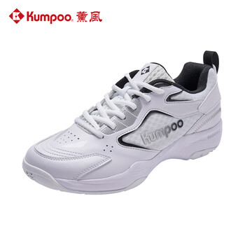 薰风（KUMPOO）羽毛球鞋男女款透气轻盈缓震抗KH-G15白黑色42