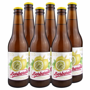 巴西原装进口啤酒巴芭莱拉果味啤酒巴芭莱拉黄金百香果啤酒355ml6瓶