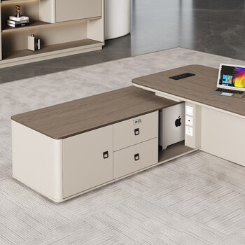 汉宏（HANHONG）老板桌办公桌简约现代轻奢大班台经理桌办公家具总裁办公桌椅组合