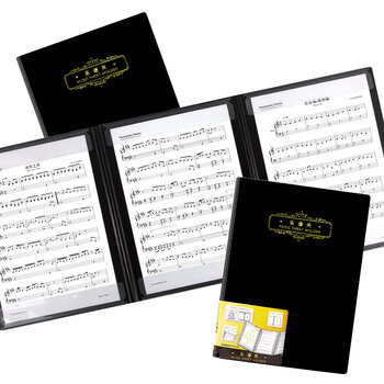 金得利 CF301 三折页乐谱夹子黑色谱夹A4演奏级用钢琴普夹册可修改不反光谱夹朗诵文件夹 金得利 CF301 三折页乐谱夹子黑色谱夹A4演奏级用钢琴普夹册可修改不反光谱夹朗诵文件夹