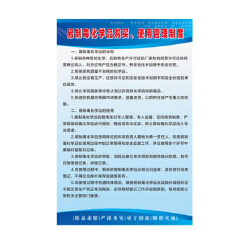 旺月岚山易制毒易制爆管理制度化学品仓库标志牌标识危险品危废品警告