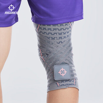 准者运动护膝篮球轻防护绷带健身训练透气硅胶减震运动护具(单只装) 准者运动护膝篮球轻防护绷带健身训练透气硅胶减震运动护具(单只装)