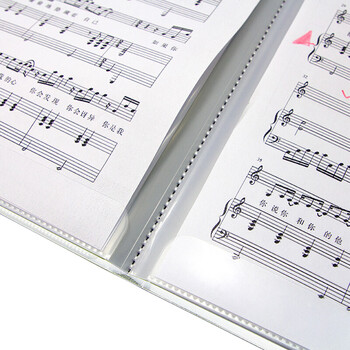 金得利乐谱夹 CF220白色钢琴谱夹册A4曲谱夹乐谱夹册乐曲谱夹歌谱夹谱子夹册乐谱册文件夹吉他谱夹册