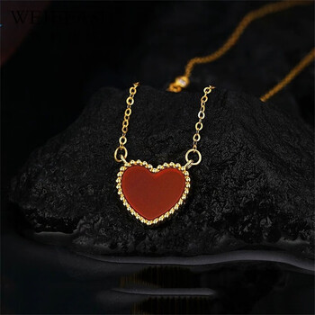 18k金小红心项链需定制