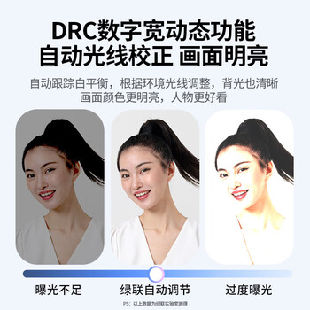 绿联USB外置电脑摄像头1080P高清广角双麦克风 台式机笔记本电脑视频通话直播办公会议面试考试15728