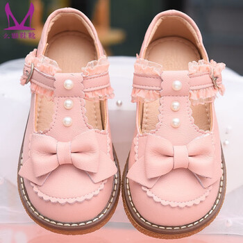 洛丽塔鞋萝莉鞋女童鞋子春秋新款皮鞋公主鞋软底小皮鞋儿童单鞋粉色