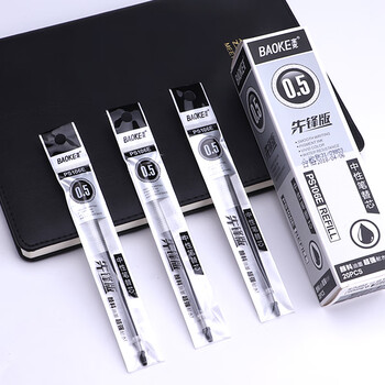 宝克(BAOKE)PS106E 子弹头通用中性笔芯0.5mm 黑色 20支/盒 宝克(BAOKE)PS106E 子弹头通用中性笔芯0.5mm 黑色 20支/盒