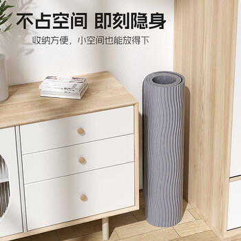 匹克瑜伽垫TPE男女士健身训练运动防滑加厚减震垫儿童舞蹈垫灰色