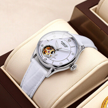 【七夕情人节礼物送老婆】瑞士认证米格(mige)手表女机械表女士手表