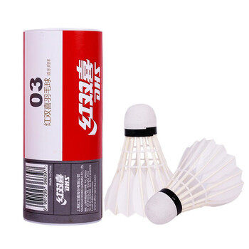 红双喜(DHS)毛球E-E03羽球训练比赛鹅毛 3只装 红双喜(DHS)毛球E-E03羽球训练比赛鹅毛 3只装