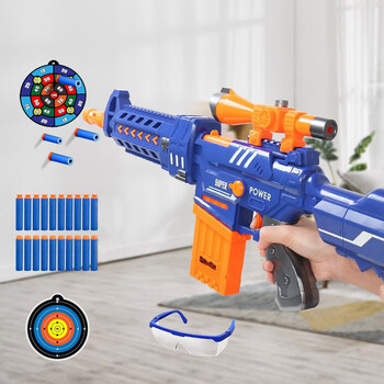 儿童玩具枪可发射软弹枪男孩手动上膛左轮软弹6-10岁小孩子互动男孩