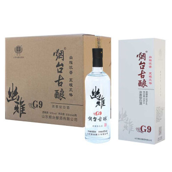 煙臺古釀 整箱 50度幽雅濃香型白酒幽雅g9 500ml*6瓶 白色【圖片 價格