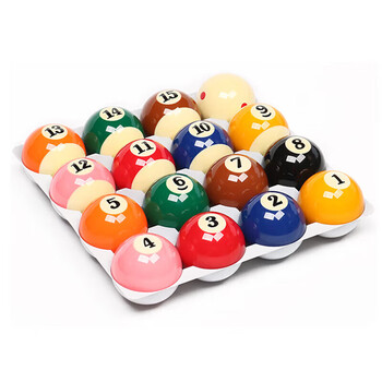 英辉（INVUI）台球子标准黑8水晶球花式16彩大号球台球用品桌球 TV57.2mm