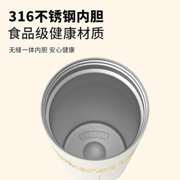 格米（germ）可口可乐保温杯男女吸管咖啡杯便携水杯车载学生杯子700ML浮光白