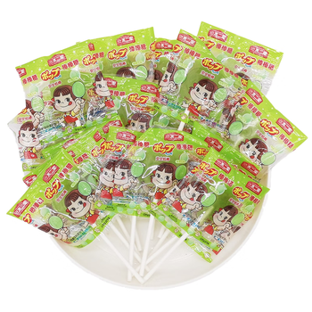 不二家(fujiya)棒棒糖水果牛奶味混合儿童满月喜糖果葡萄味散装奖励小