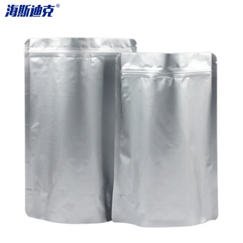 海斯迪克 HKZ-141 铝箔自立式自封袋 食品包装袋 自立拉链袋铝箔密封袋 15*22+4铝箔自立袋(圆角）（100个）