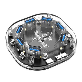 奥睿科（ORICO）USB3.0分线器7口HUB扩展坞笔记本电脑一拖七转换器多口集线器电源接口1米