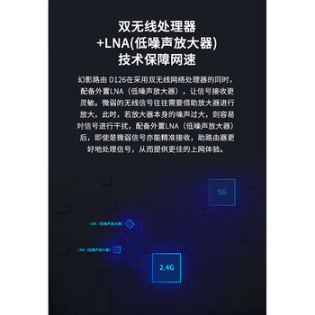 水星（MERCURY）幻影路由D126 双频无线路由器 稳定穿墙智能双频wifi 5G家用光纤宽带大户型六天线
