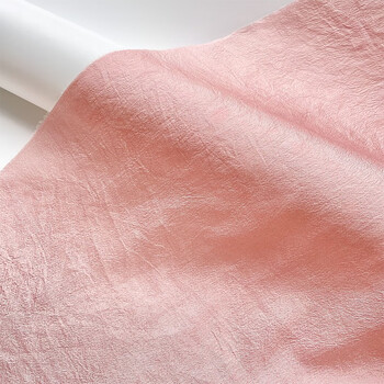 布艺岛 不透薄粉色珠光光泽感肌理感化纤面料  连衣裙汉服布料 粉红色