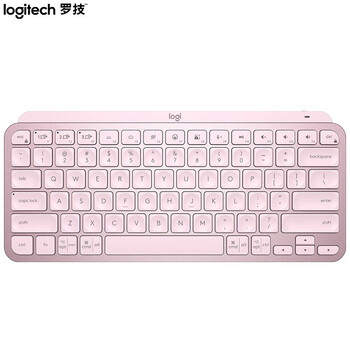 罗技（Logitech）大师系列 MX Keys Mini 简约无线蓝牙高端办公键盘智能键盘语音键盘 背光时尚 超薄便携 玫瑰粉