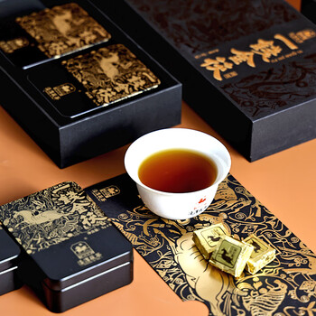 泾渭茯茶黑茶 过节礼盒 咸阳茯茶 陕西西安特产 金花茯砖茶 一钱金茯2盒