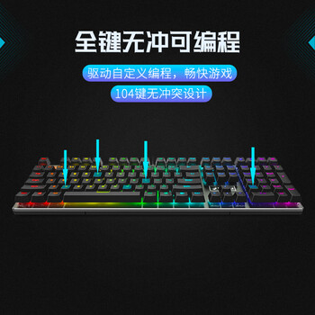 雷柏（Rapoo） V700RGB合金版 机械键盘 有线键盘 游戏键盘 108键RGB背光键盘 可编程键盘 吃鸡键盘 黑轴