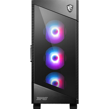 微星（MSI）刀锋100R 玻璃侧透机箱支持ATX主板(显卡竖装/360冷排位/4把ARGB风扇/前置Type-C/ARGB控制器）