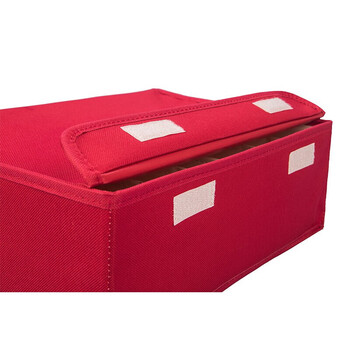 安巢安巢 百纳箱/内衣6格收纳盒红色 AJ288 