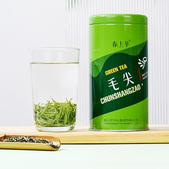 春上早毛尖茶叶特级 新茶绿茶明前春茶嫩芽浓香型茶叶罐装125g