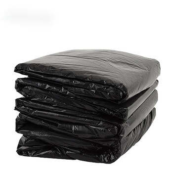 垃圾袋大号加厚黑色点断式酒店物业环卫塑料袋平口垃圾袋 100*120cm