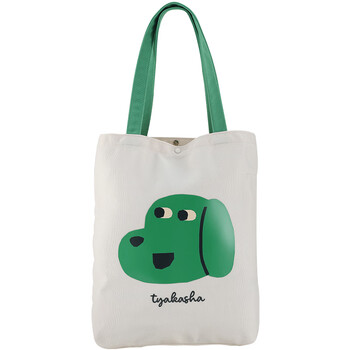 国誉（KOKUYO）Tyakasha塔卡沙联名托特包便携时尚帆布袋ins手提袋补习袋单肩包 补习袋 米色1个 WSG-KB3M02-7