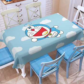 哆啦a梦电脑桌布日式卡通桌布ins网红新款布艺盖布可爱加厚防水学生