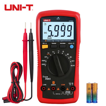 优利德（UNI-T）UT892数字万用表高精度智能防烧真有效值高压万能表电压表2000V