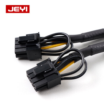 佳翼（JEYI）台式主机机箱电源供电转接线 大功率显卡8Pin转双6+2Pin供电线延长线
