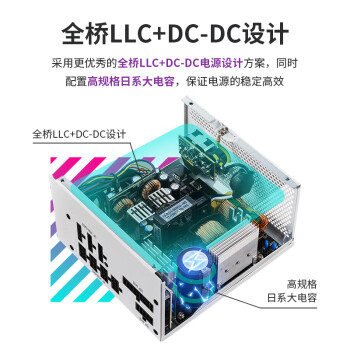 酷冷至尊(CoolerMaster) GX650W电源 白 电脑电源/金牌全模组/日系主电容/支持双CPU/温控风扇/50°无损输出