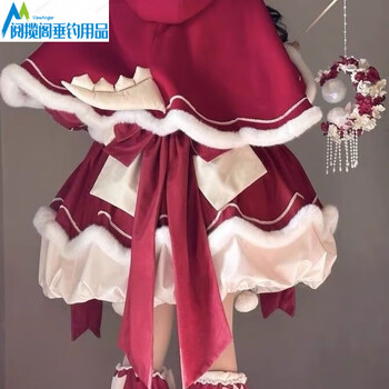 山头林村狮奥利兴泡泡熊新年战袍新年款小福兽lolita洛丽塔lo裙红s小