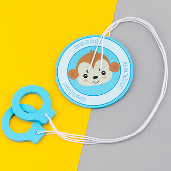 迪士尼梦幻飞轮卡通木质拉线飞轮玩具网红创意儿童怀旧户外卡通旋转