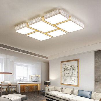 客厅灯大灯现代简约温馨房间卧室灯相框明镜相框明镜长120宽70cm三色