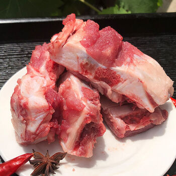 新鲜猪胸骨脆骨猪排骨新鲜猪肉红烧煲汤猪排骨猪软骨 2斤装(切小块)