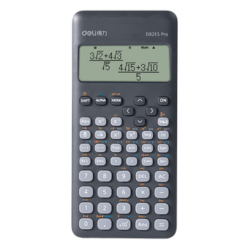 得力（deli）磁吸护盖函数计算器 高清点阵多行显示科学计算器 学生考试日常学习 CPA注会初中大 D82ES Pro深灰