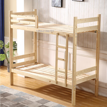 双层床成人专用 木床上下铺双层实木高低学生两层员工宿舍简易经济